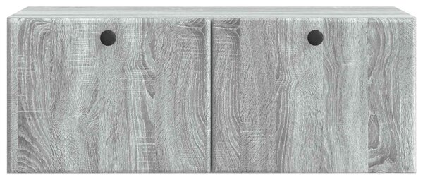 Fali TV szekrény 78,5 x 31 x 30 cm Szürke Sonoma Szerelt Fa