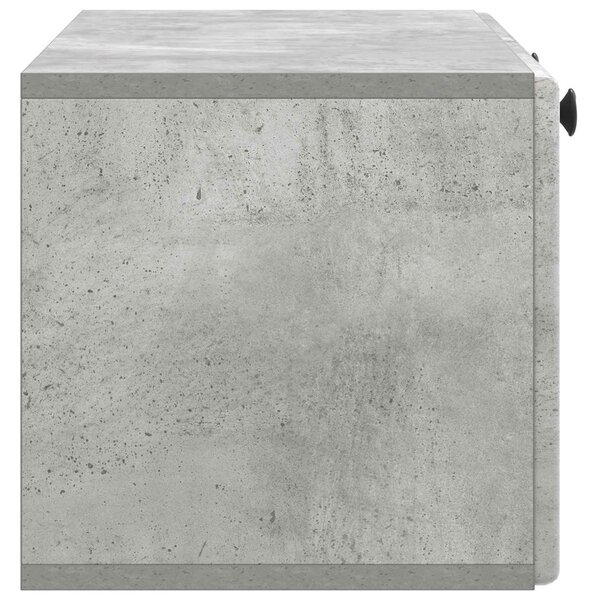 Fali TV szekrény 78,5 x 31 x 30 cm Betonszürke Szerelt Fa