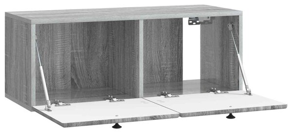 Fali TV szekrény 78,5 x 31 x 30 cm Szürke Sonoma Szerelt Fa