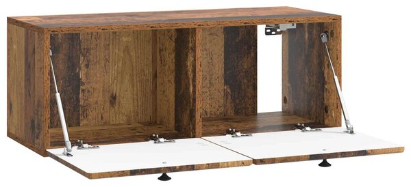 Fali TV szekrény 78,5 x 31 x 30 cm Antik Fa Szerelt Fa