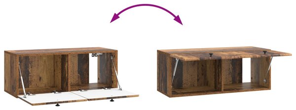 Fali TV szekrény 78,5 x 31 x 30 cm Antik Fa Szerelt Fa