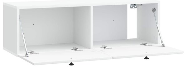 Fali TV szekrény 98 x 31 x 30 cm Fehér Szerelt Fa