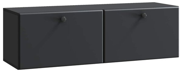 Fali TV szekrény 98 x 31 x 30 cm Fekete Szerelt Fa