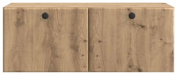 Fali TV szekrény 78,5 x 31 x 30 cm Kézműves Tölgy Szerelt Fa
