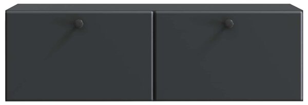 Fali TV szekrény 98 x 31 x 30 cm Fekete Szerelt Fa