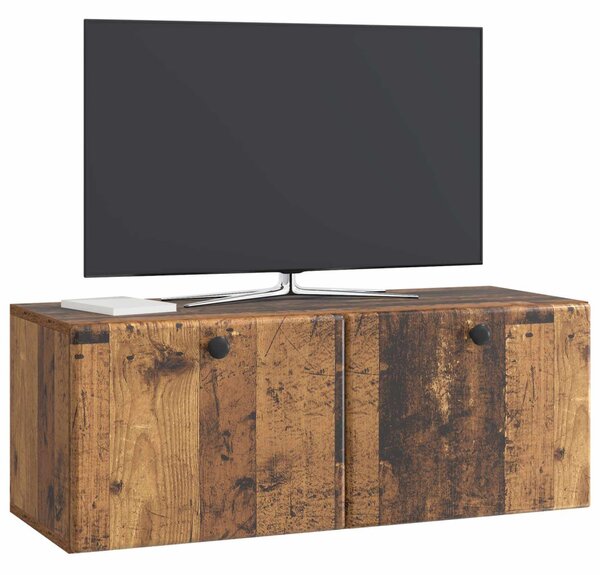 Fali TV szekrény 78,5 x 31 x 30 cm Antik Fa Szerelt Fa