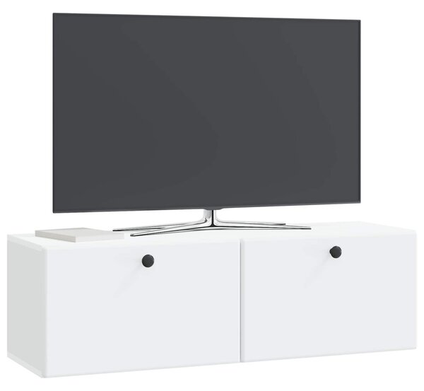 Fali TV szekrény 98 x 31 x 30 cm Fehér Szerelt Fa