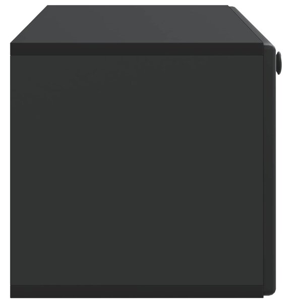 Fali TV szekrény 98 x 31 x 30 cm Fekete Szerelt Fa