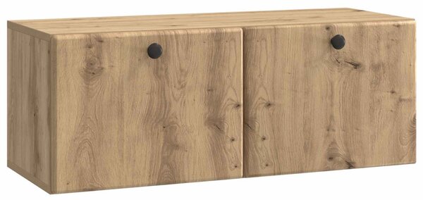 Fali TV szekrény 78,5 x 31 x 30 cm Kézműves Tölgy Szerelt Fa