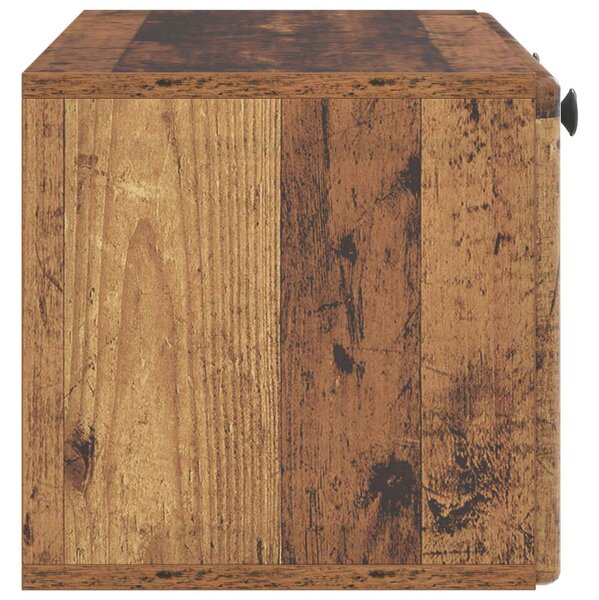 Fali TV szekrény 78,5 x 31 x 30 cm Antik Fa Szerelt Fa