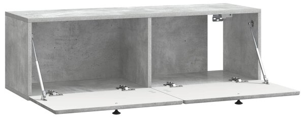 Fali TV szekrény 98 x 31 x 30 cm Betonszürke Szerelt Fa