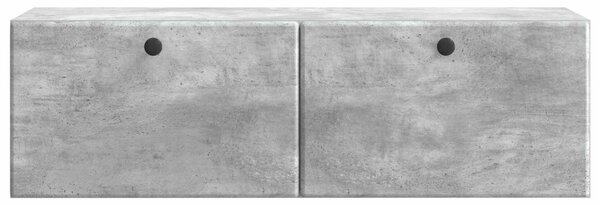 Fali TV szekrény 98 x 31 x 30 cm Betonszürke Szerelt Fa