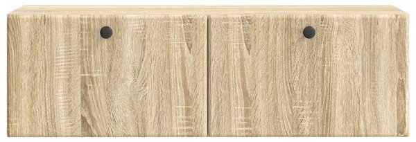 Fali TV szekrény 98 x 31 x 30 cm Sonoma Tölgy Szerelt Fa