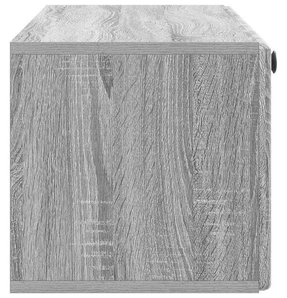 Fali TV szekrény 98 x 31 x 30 cm Szürke Sonoma Szerelt Fa