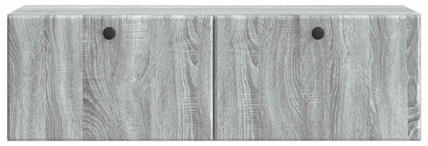 Fali TV szekrény 98 x 31 x 30 cm Szürke Sonoma Szerelt Fa