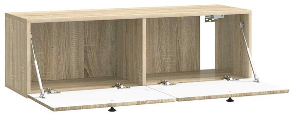 Fali TV szekrény 98 x 31 x 30 cm Sonoma Tölgy Szerelt Fa