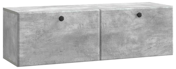 Fali TV szekrény 98 x 31 x 30 cm Betonszürke Szerelt Fa