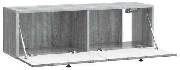 Fali TV szekrény 98 x 31 x 30 cm Szürke Sonoma Szerelt Fa
