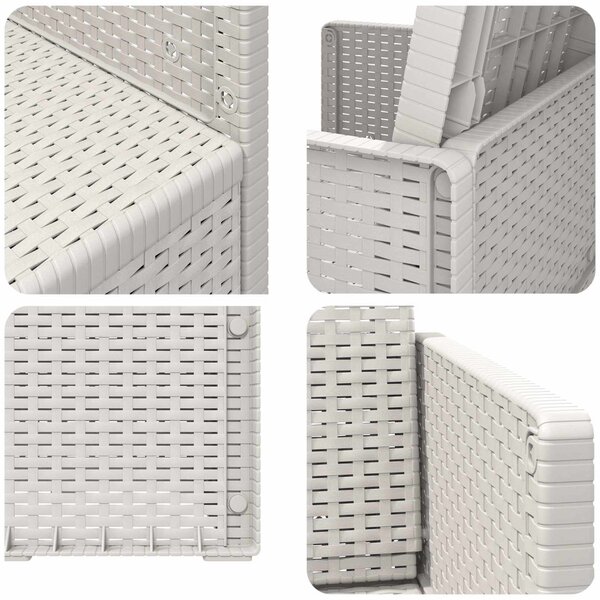 VidaXL Kerti étkező székek 2 pcs Fehér PP