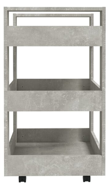 Betonszürke szerelt fa zsúrkocsi 60 x 45 x 80 cm