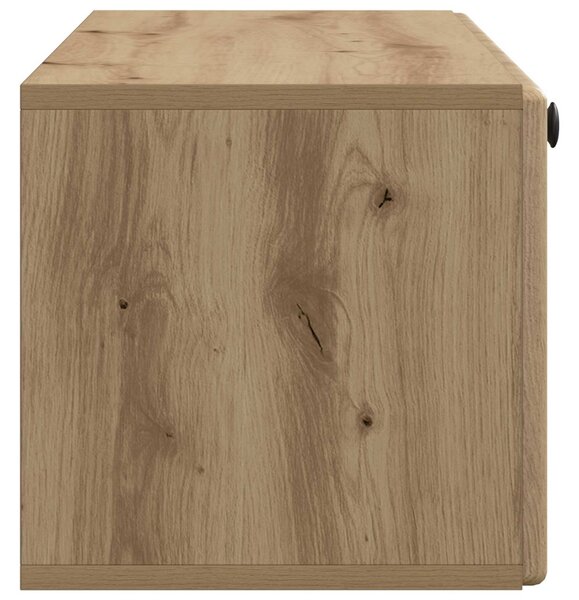Fali TV szekrény 98 x 31 x 30 cm Kézműves Tölgy Szerelt Fa