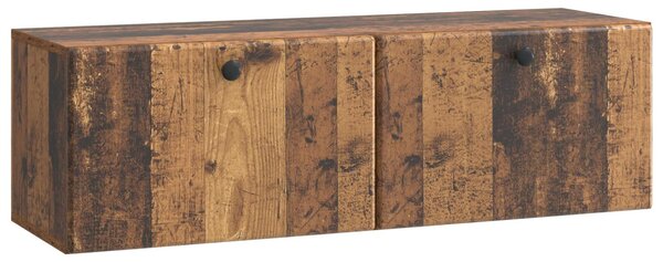 Fali TV szekrény 98 x 31 x 30 cm Antik Fa Szerelt Fa