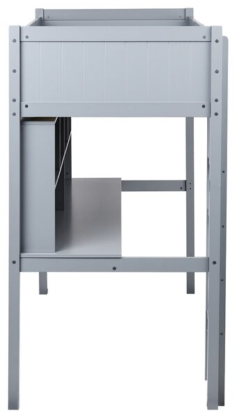 Galériaágy íróasztallal Fenyő FOUCAMONT 90 x 200 cm Szürke