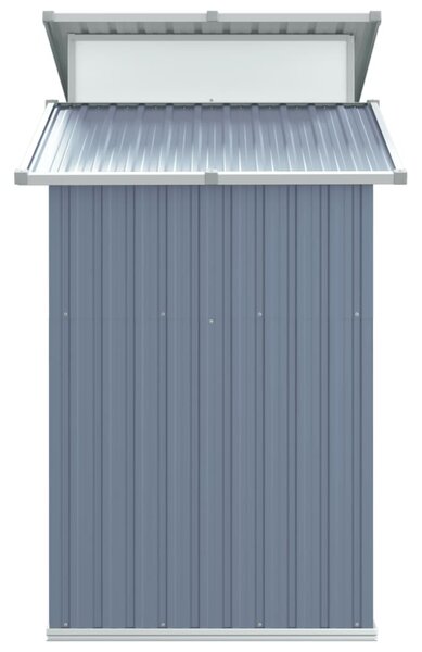 Szürke horganyzott acél kerti fészer 270 x 130 x 208,5 cm