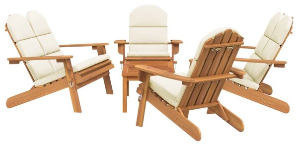 5 részes tömör akácfa kerti Adirondack ülőgarnitúra