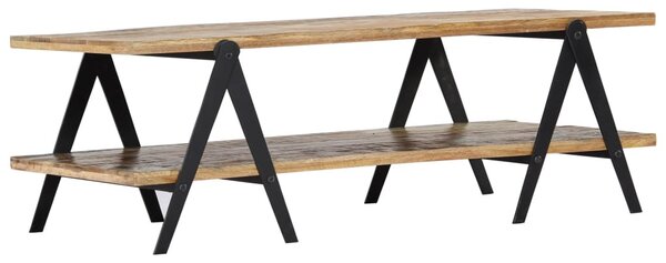 Tömör újrahasznosított fa dohányzóasztal 115 x 60 x 40 cm