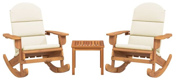 3 részes tömör akácfa kerti Adirondack ülőgarnitúra