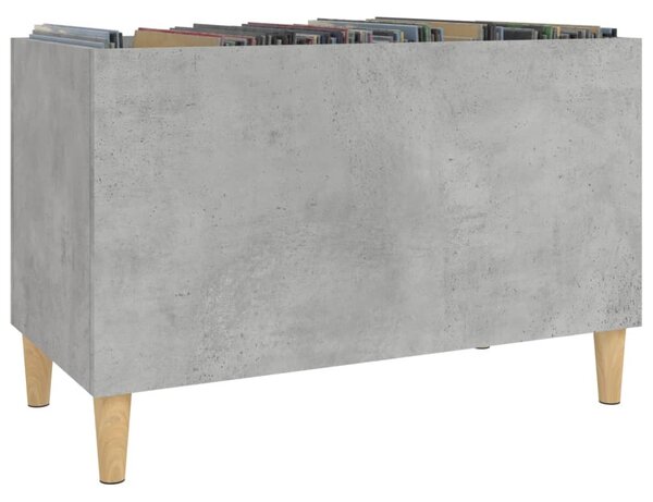 Betonszürke szerelt fa hanglemezszekrény 74,5x38x48 cm
