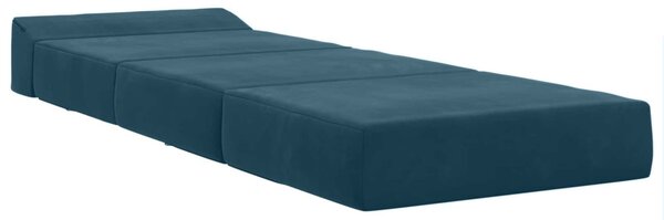 VidaXL Összecsukható kanapéágy Kék 200 x 70 x 10 cm Bársony
