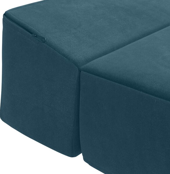 VidaXL Összecsukható kanapéágy Kék 200 x 70 x 15 cm Bársony
