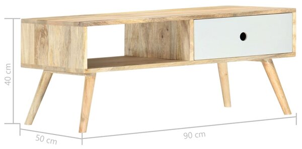 Tömör mangófa dohányzóasztal 90 x 50 x 40 cm