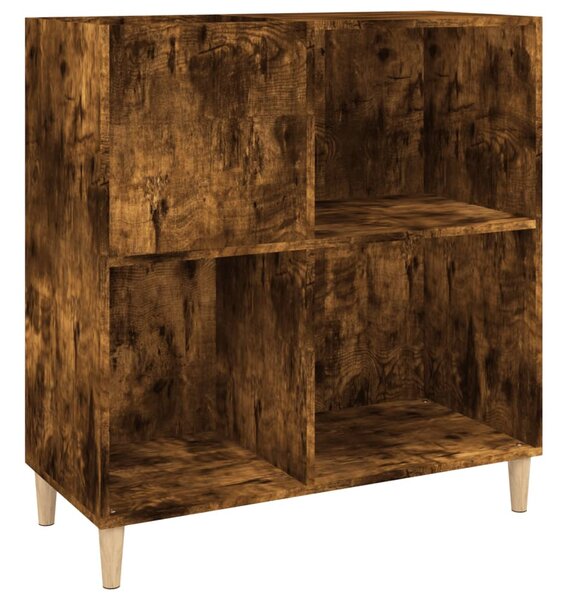 Füstös tölgy színű szerelt fa hanglemezszekrény 84,5x38x89 cm
