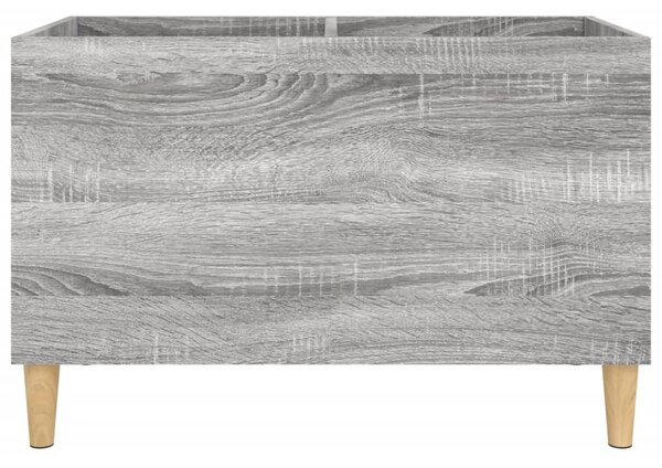 Szürke sonoma színű szerelt fa hanglemezszekrény 74,5x38x48 cm