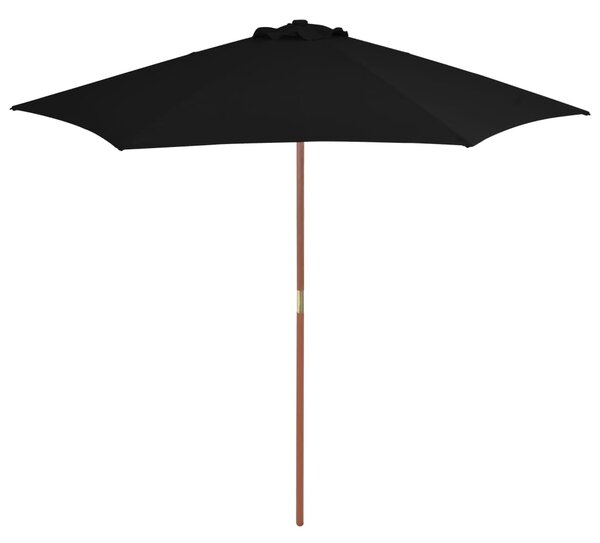 VidaXL fekete kültéri napernyő farúddal 270 cm