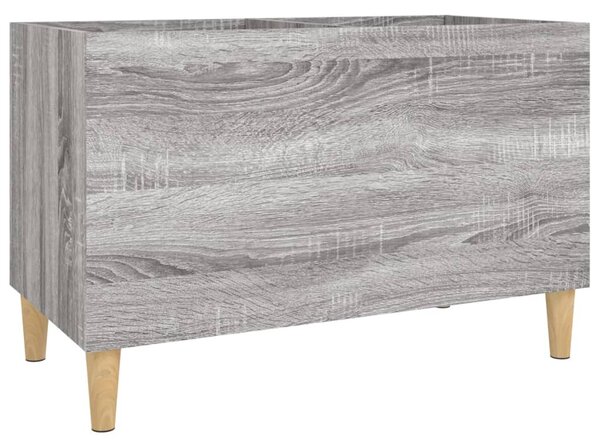 Szürke sonoma színű szerelt fa hanglemezszekrény 74,5x38x48 cm