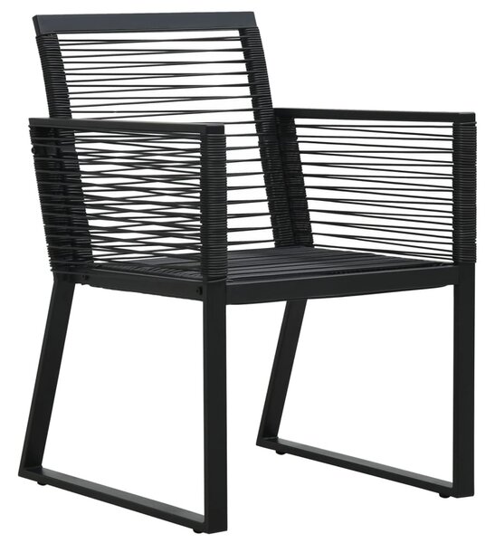 7 részes fekete PVC rattan kerti étkezőgarnitúra