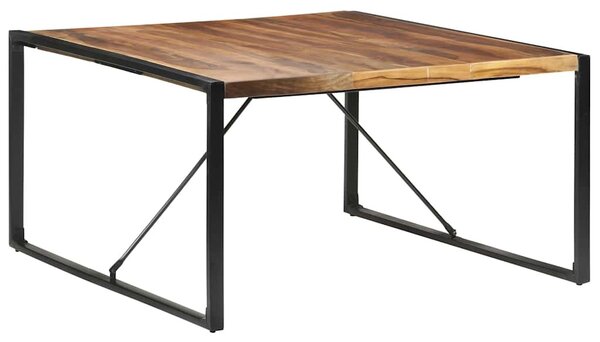 Paliszander felületű tömör fa étkezőasztal 140 x 140 x 75 cm