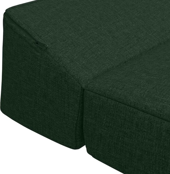 VidaXL Összecsukható kanapéágy Sötétzöld 200 x 70 x 10 cm Szövet