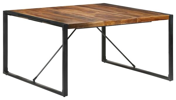 Paliszander felületű tömör fa étkezőasztal 140 x 140 x 75 cm