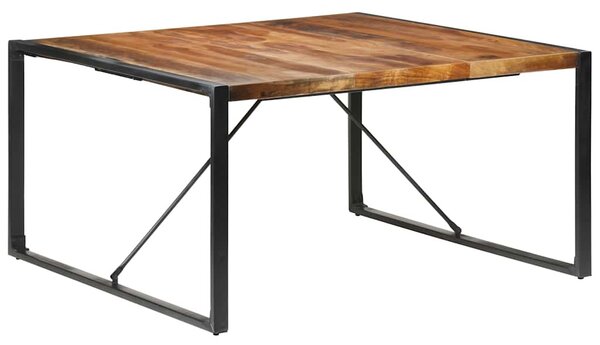 Paliszander felületű tömör fa étkezőasztal 140 x 140 x 75 cm