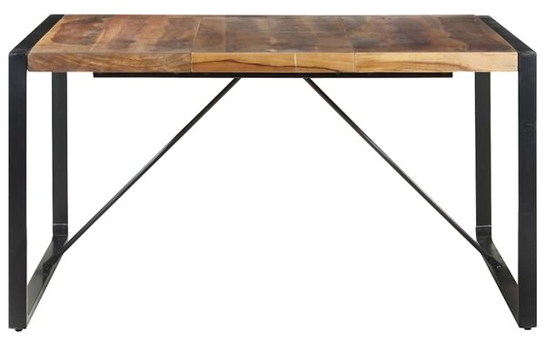 Paliszander felületű tömör fa étkezőasztal 140 x 140 x 75 cm
