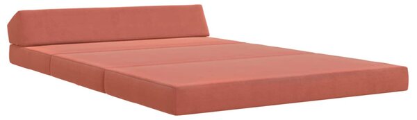 VidaXL Összecsukható kanapéágy Piros Narancs 120 x 60 x 49 cm Szövet