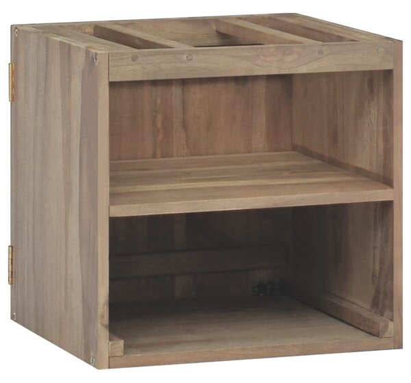 Tömör tíkfa falra szerelhető fürdőszobaszekrény 46x25,5x40 cm