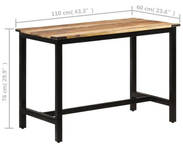 Tömör mangófa étkezőasztal 110 x 60 x 76 cm