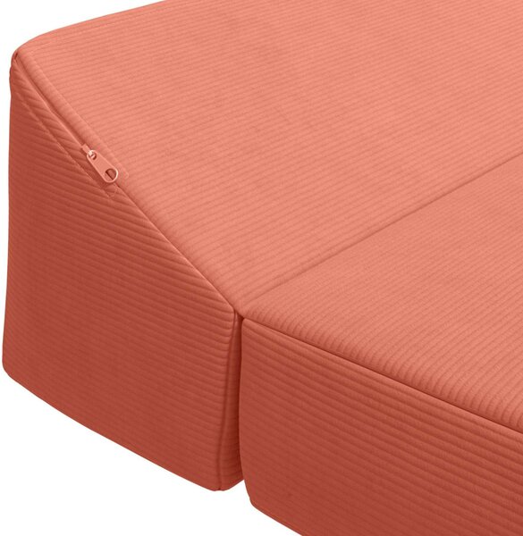 VidaXL Összecsukható kanapéágy Piros Narancs 120 x 60 x 49 cm Szövet