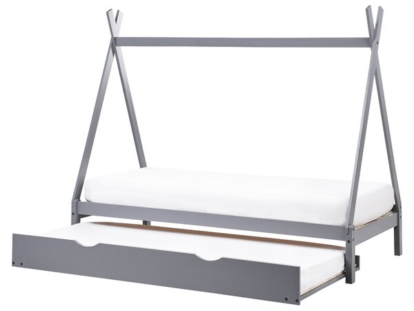 Kihúzható gyerekágy Fenyő TALMONTIERS 90 x 200 cm Szürke
